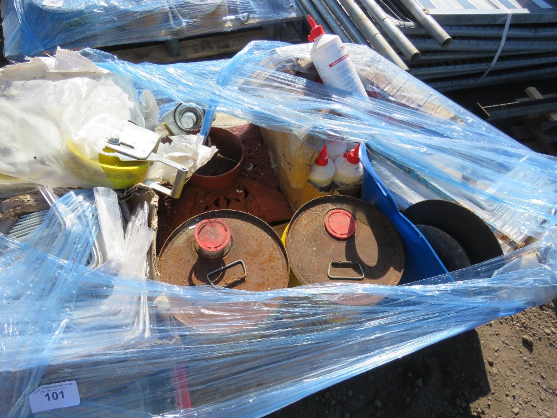 PALLET OF GLUES AND OTHER CONSTRUCTION RELATED ITEMS. - Image 6 of 6