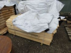 LARGE PACK OF UNTREATED MACHINED TIMBER CLADDING BOARDS. 1.8METRES X 9.5CM X 2.5CM APPROX.