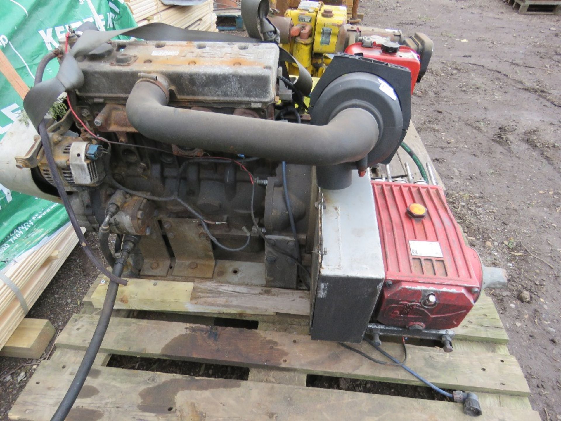 ISUZU 4 CYLINDER DIESEL ENGINE, USED ON A HIGH PRESSURE WASHER UNIT. - Image 2 of 3