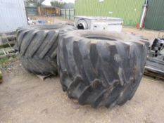 PAIR OF 66X43.00-25 TERRA TYPE LOW GROUND PRESSURE TYRES.