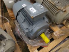 1 X INDUSTRIAL 22KW RATED ELECTRIC MOTOR, SOURCED FROM DEPOT CLEARANCE.