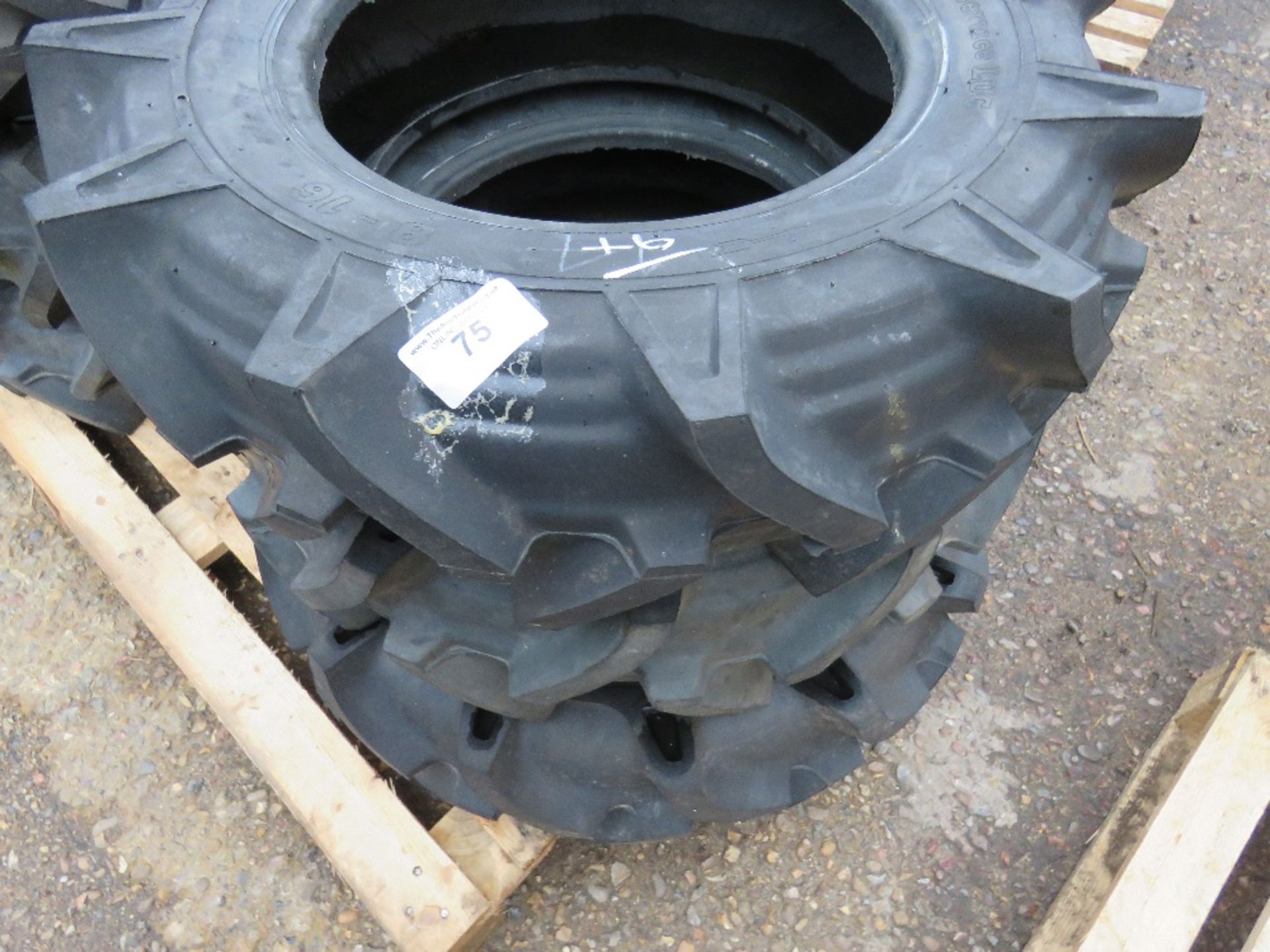 6NO 8-6 AGRICULTURAL COMPACT TRACTOR TYRES, LITTLE USED. - Image 2 of 4