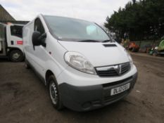 VAUXHALL VIVARO 2900 CDTI PANEL VAN REG:DL12 COJ. WHEN TESTED WAS SEEN TO DRIVE, STEER AND BRAKE.