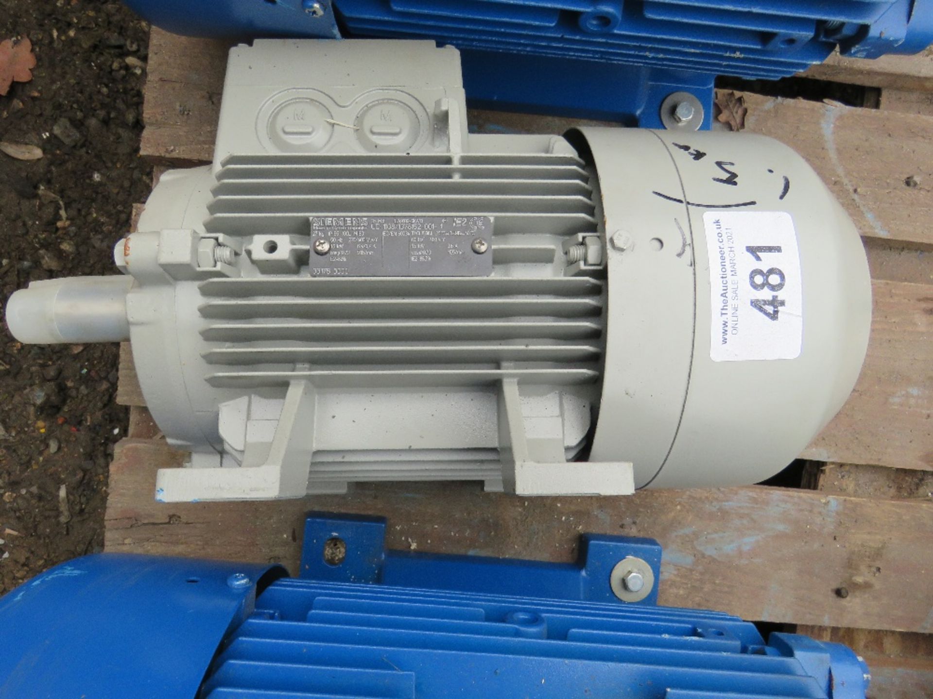 1 X SIEMENS INDUSTRIAL 1.5KW RATED ELECTRIC MOTOR, SOURCED FROM DEPOT CLEARANCE.
