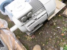 1 X INDUSTRIAL ROTOR 7.5KW RATED ELECTRIC MOTOR, SOURCED FROM DEPOT CLEARANCE.