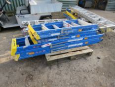 4 X BLUE GRP STEP LADDERS.