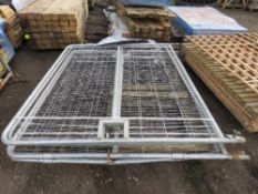 4 X HERAS TYPE TEMPORARY SITE FENCE GATES.