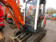 KUBOTA KX71-3 2.8 TONNE RUBBER TRACKED EXCAVATOR, YEAR 2007 APPROX. 8289REC HOURS. CAB GUARDS. 4 X B