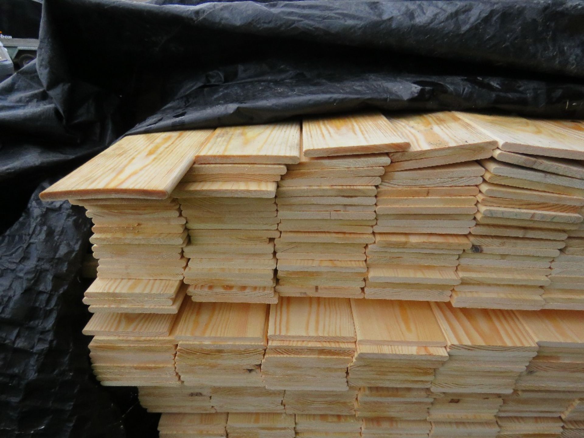 EXTRA LARGE PACK OF UNTREATED MACHINED TIMBER CLADDING BOARDS. 1.75METRES X 9.5CM APPROX. - Image 3 of 3
