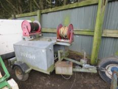 NIXON HIGH PRESSURE TOWED WASHER UNIT. WHEN TESTED WAS SEEN TO RUN. PUMP UNTESTED. PETROL ENGINE.