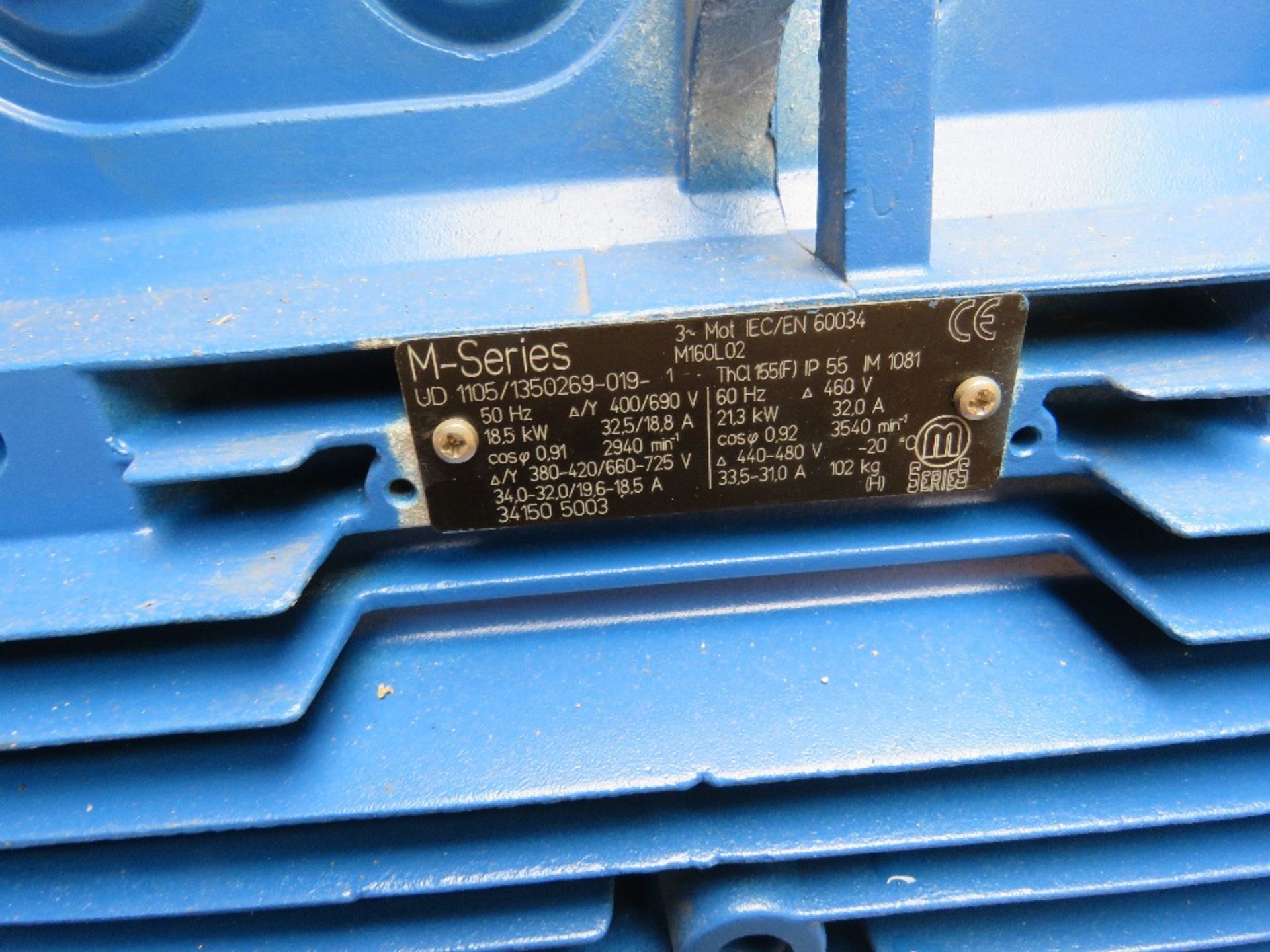 1 X INDUSTRIAL M SERIES 18.5KW RATED ELECTRIC MOTOR, SOURCED FROM DEPOT CLEARANCE. - Image 3 of 3