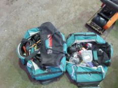 2 X MAKITA TOOL BAGS WITH TOOLS ETC.