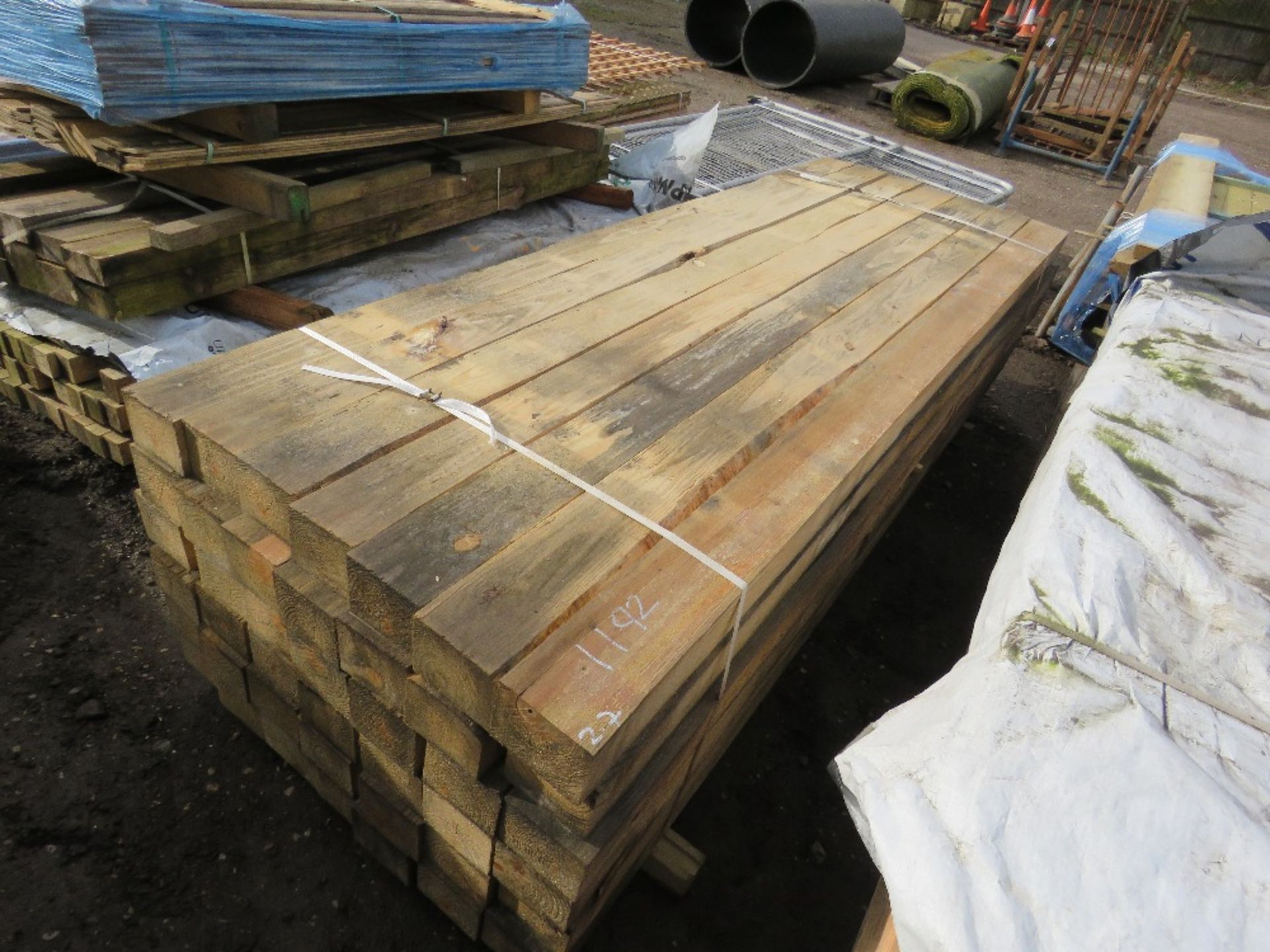 42 X HEAVY DUTY POSTS 2.7M X 13CM X 10CM APPROX.