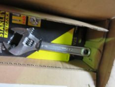 BOX OF 24 X STANLEY FATMAX 200MM ADJUSTABLE WRENCH SPANNERS.