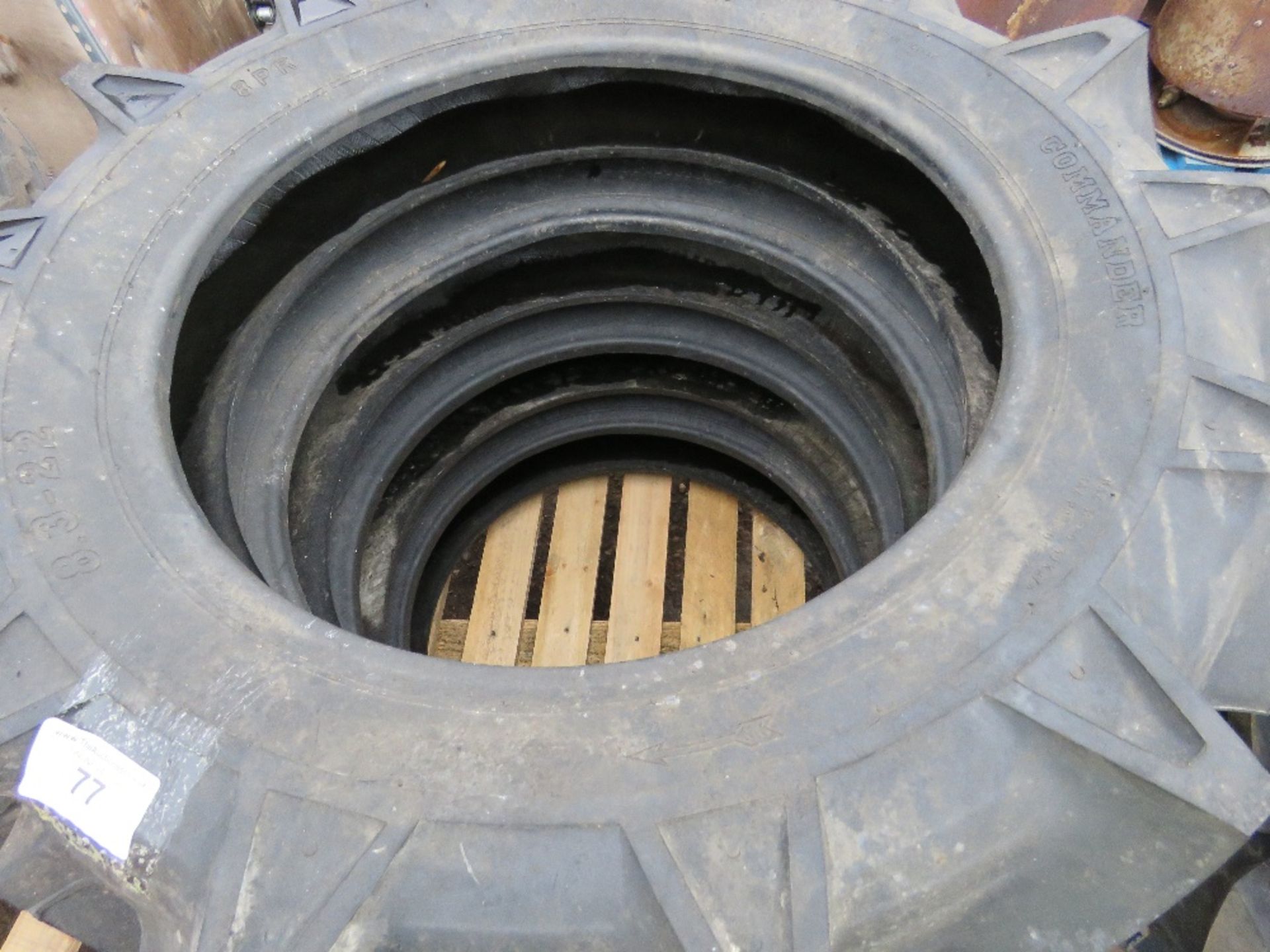 4NO 8.3-22 AGRICULTURAL COMPACT TRACTOR TYRES, LITTLE USED. - Image 2 of 3