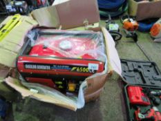 GASOLINE 6500 PETROL GENERATOR IN BOX.