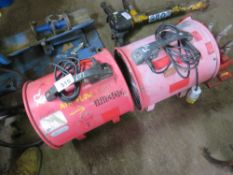 2 X 110VOLT POWERED AIR BLOWER FANS.UNTESTED, CONDITION UNKNOWN.