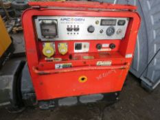 ARCGEN 300AVC TOWED WELDING PLANT. RED COLOURED, YEAR 2009 BUILD. SN:1302142. WHEN TESTED WAS SEEN T