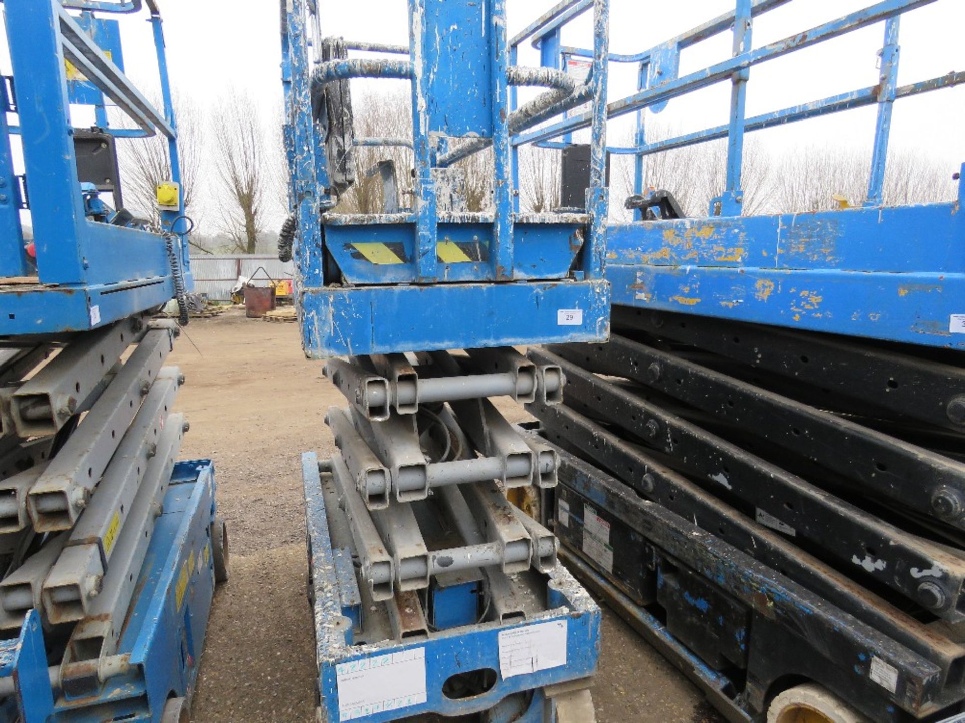 GENIE GS1932 SCISSOR LIFT ACCESS PLATFORM, 7.6M MAX WORKING HEIGHT. WHEN TESTED WAS SEEN TO DRIVE,