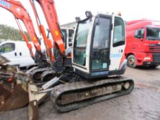 KUBOTA KX080-3 8 TONNE RUBBER TRACKED EXCAVATOR, YEAR 2012. 8371 REC HOURS. CAB GUARDS. 5 X BUCKETS.