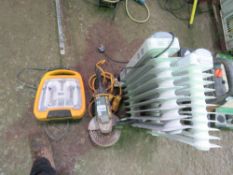 2 X RADIATORS, MAKITA GRINDER & WORKLIGHT.