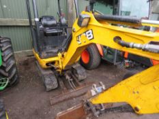 JCB 801-4 RUBBER TRACKED MINI EXCAVATOR, YEAR 2015. 2 X BUCKETS.