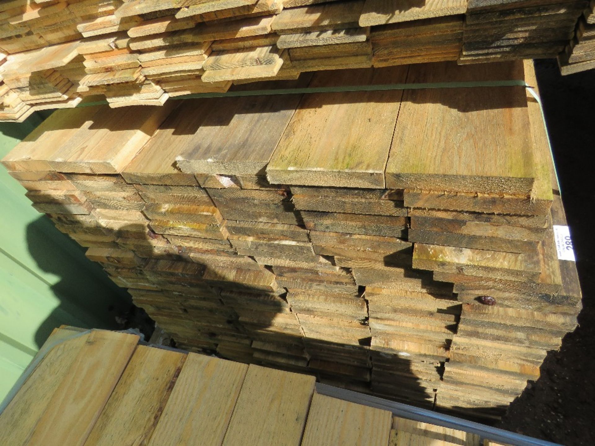 PACK OF CLADDING TIMBER BOARDS 1.85M X 15.5CM WIDE X 2.5CM DEPTH. - Image 2 of 3