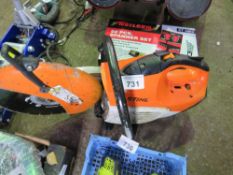 STIHL TS410 PETROL SAW WITH BLADE.