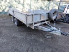 IFOR WILLIAMS LM125G PLANT TRAILER WITH LONG RAMPS AND DROP SIDES. SN:SCK40000050441241. DIRECT FROM