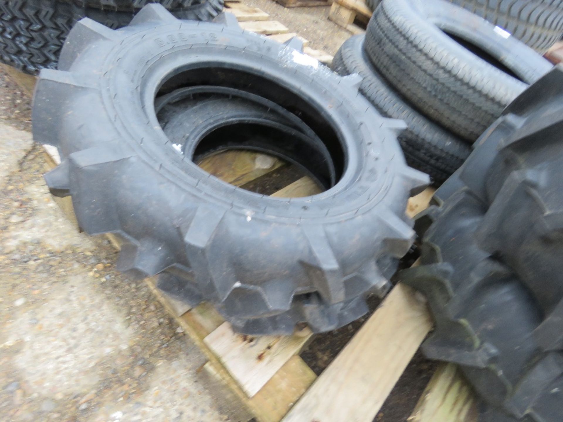 2NO 5.00-12 AGRICULTURAL COMPACT TRACTOR TYRES, LITTLE USED. - Image 2 of 3