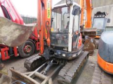 KUBOTA KX161-3a 5 TONNE RUBBER TRACKED EXCAVATOR, YEAR 2007 . SHOWING 1380 REC HOURS??. CAB GUARDS.