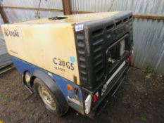 COMPAIR C20GS TOWED ROAD COMPRESSOR, YEAR 2008. WHEN TESTED WAS SEEN TO RUN AND MAKE AIR