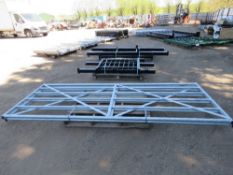 2 X GLVANISED METAL FIELD GATES, 1.15M HEIGHT X 3M WIDE EACH. PALLET E.