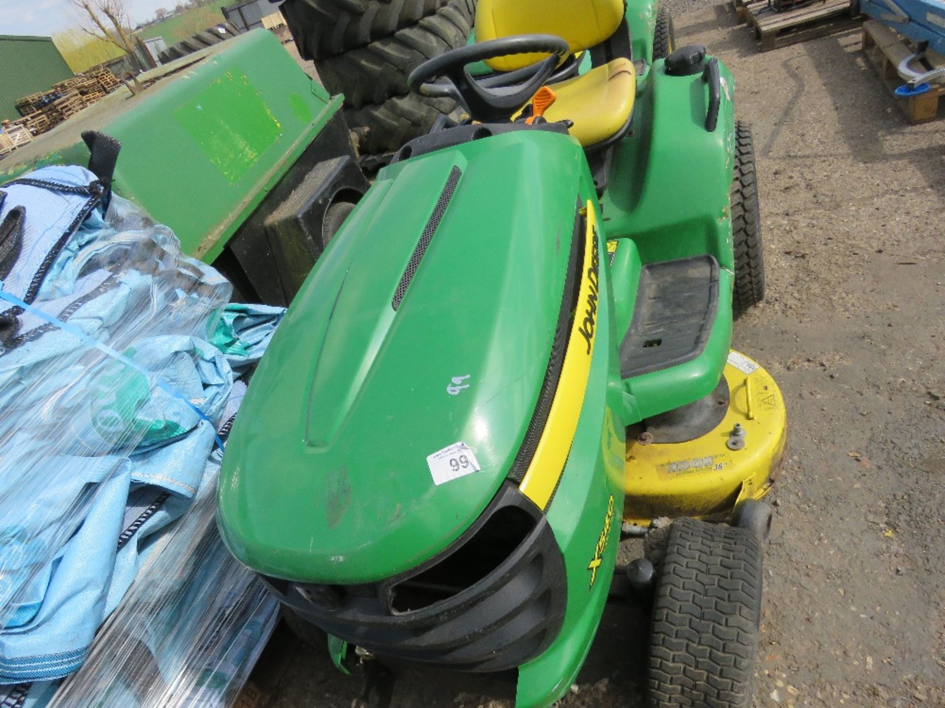 JOHN DEERE X540 PROFESSIONAL RIDE ON PETROL MOWER. PREVIOUS COUNCIL USEAGE. STRAIGHT FROM STORAGE, - Image 2 of 6