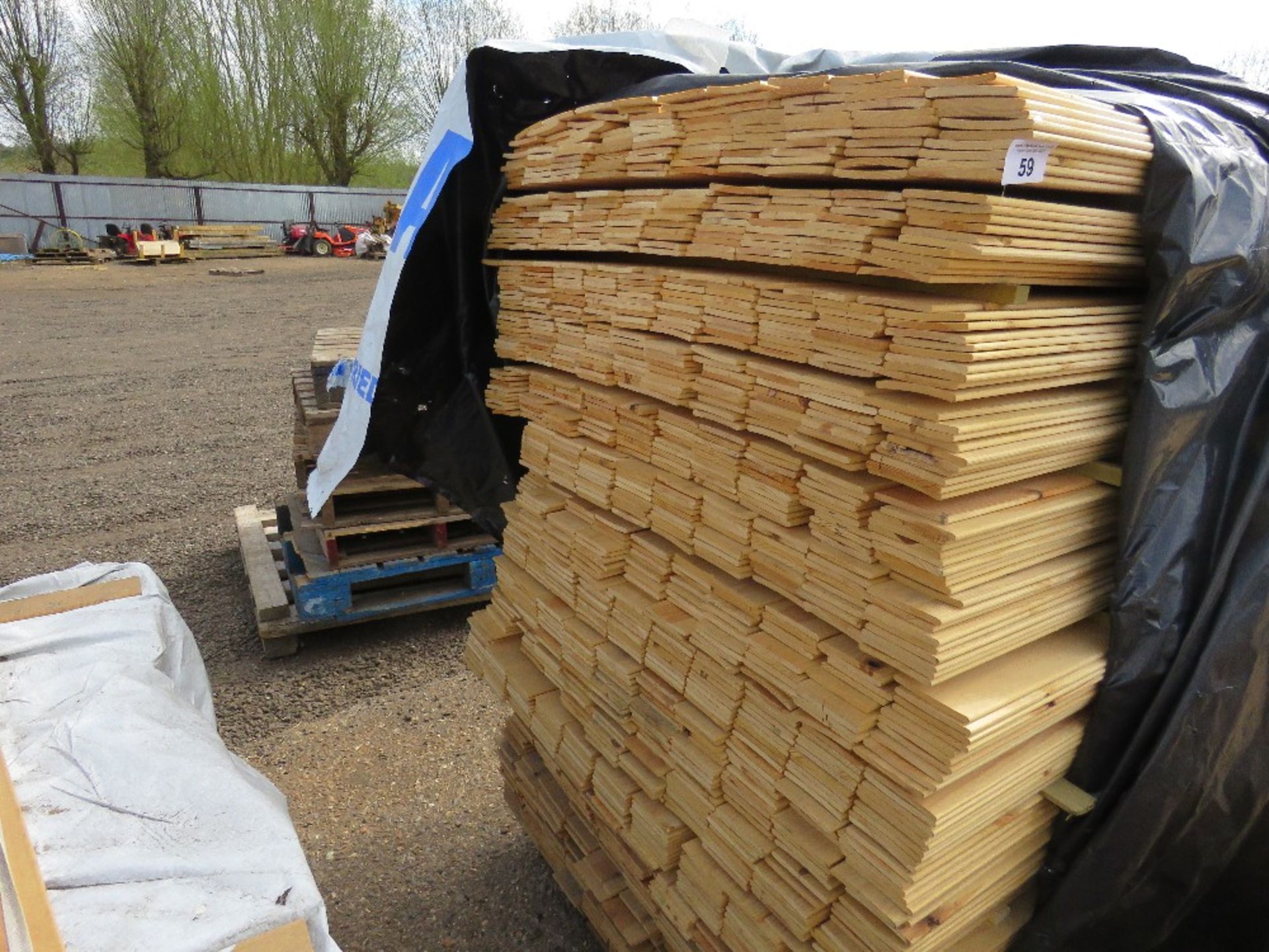 EXTRA LARGE PACK OF FLAT MACHINED FINISH CLADDING TIMBER BOARDS 1.75M X 9.5CM APPROX, UNTREATED. - Image 2 of 4