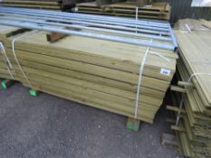PACK OF PRESSURE TREATED MACHINED HIT AND MISS FENCE CLADDING BOARDS, 1.75M LENGTH X 9.5CM WIDTH APP