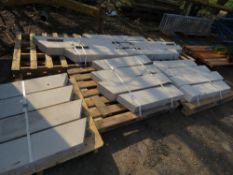 QUANTITY OF STONE EFFECT DECORATIVE WINDOW HEADS. COMPRISING 7 X COMPLETE SETS PLUS 5 X VARIOUS BLOC