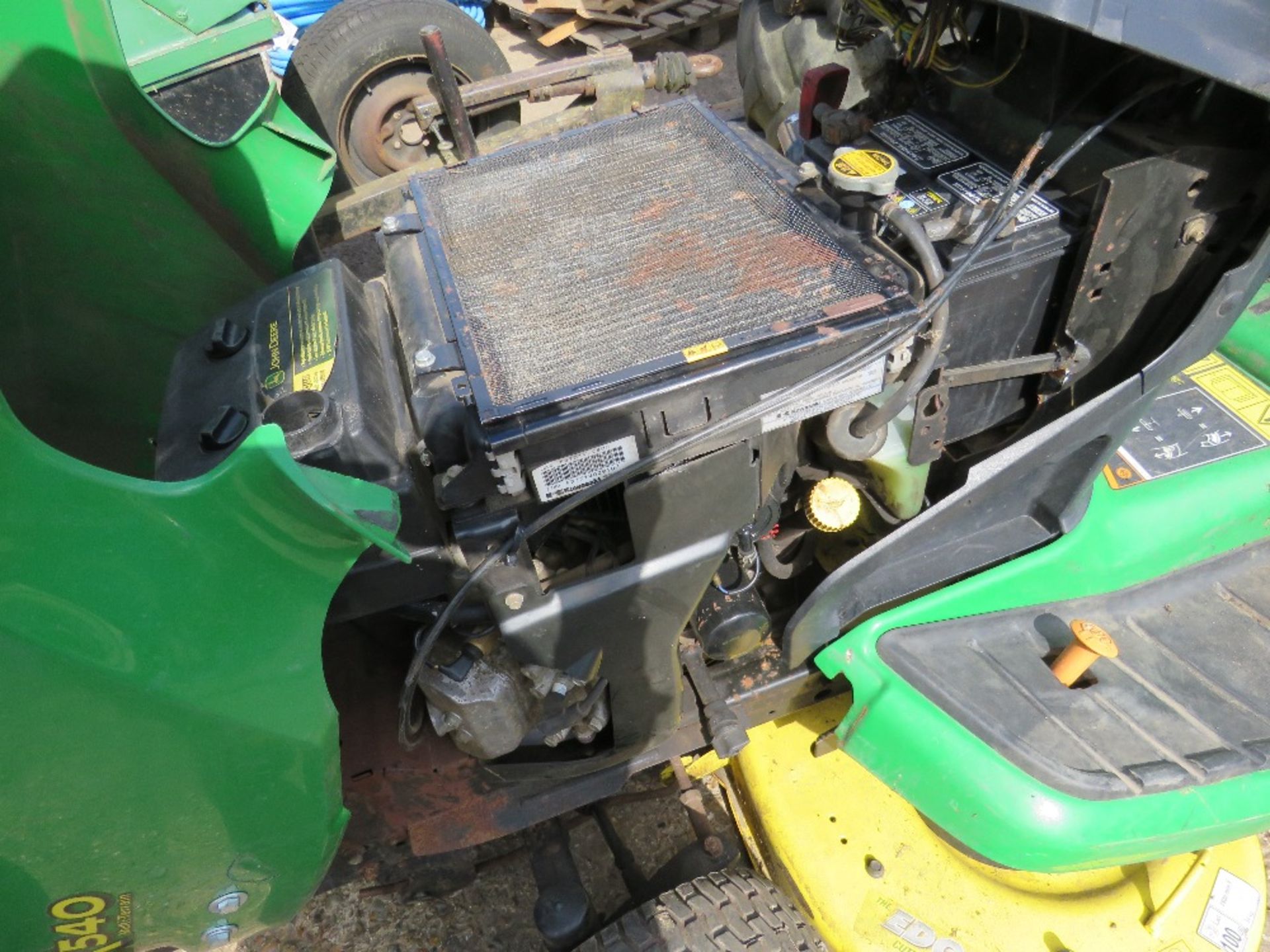 JOHN DEERE X540 PROFESSIONAL RIDE ON PETROL MOWER. PREVIOUS COUNCIL USEAGE. STRAIGHT FROM STORAGE, - Image 3 of 5