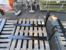 2 X FORKLIFT TINES, 1.1M LENGTH APPROX.