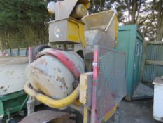 EDIL LAME 3 PHASE POWERED SELF LOADING CONCRETE BATCH MIXER. COMES WITH TRANSPORT WHEELS. WORKIN