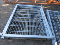 1X PAIR OF GALVANISED EUROGARD METAL GATES 1.85M HIGH, 1.4M WIDE EACH.