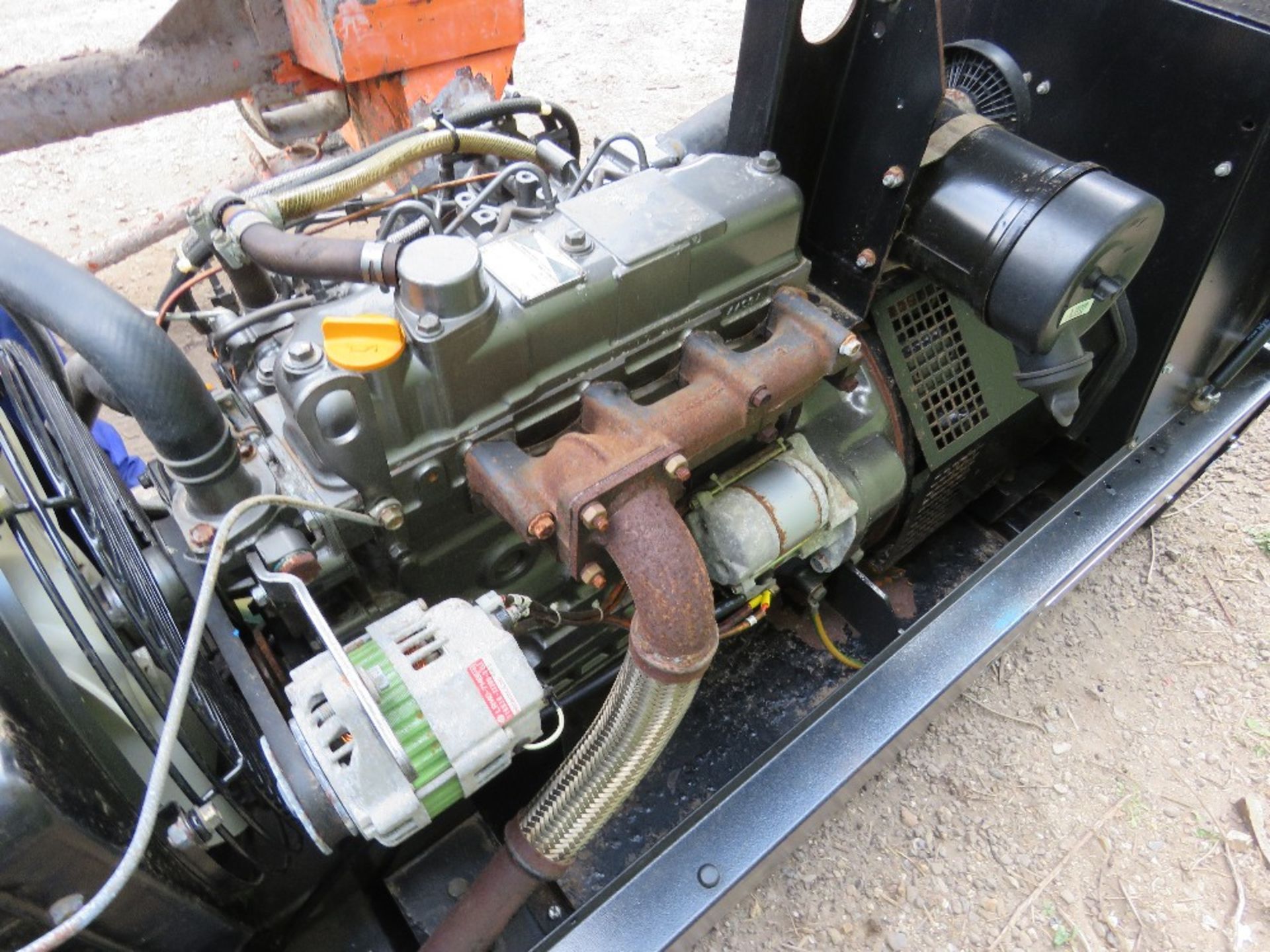 GENSET GENWELD GW20Y YANMAR DIESEL ENGINED SKID GENERATOR. WHEN TESTED WAS SEEN TO RUN, OUTPUT UNTES - Image 5 of 6