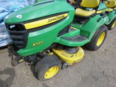 JOHN DEERE X540 PROFESSIONAL RIDE ON PETROL MOWER. PREVIOUS COUNCIL USEAGE. STRAIGHT FROM STORAGE,
