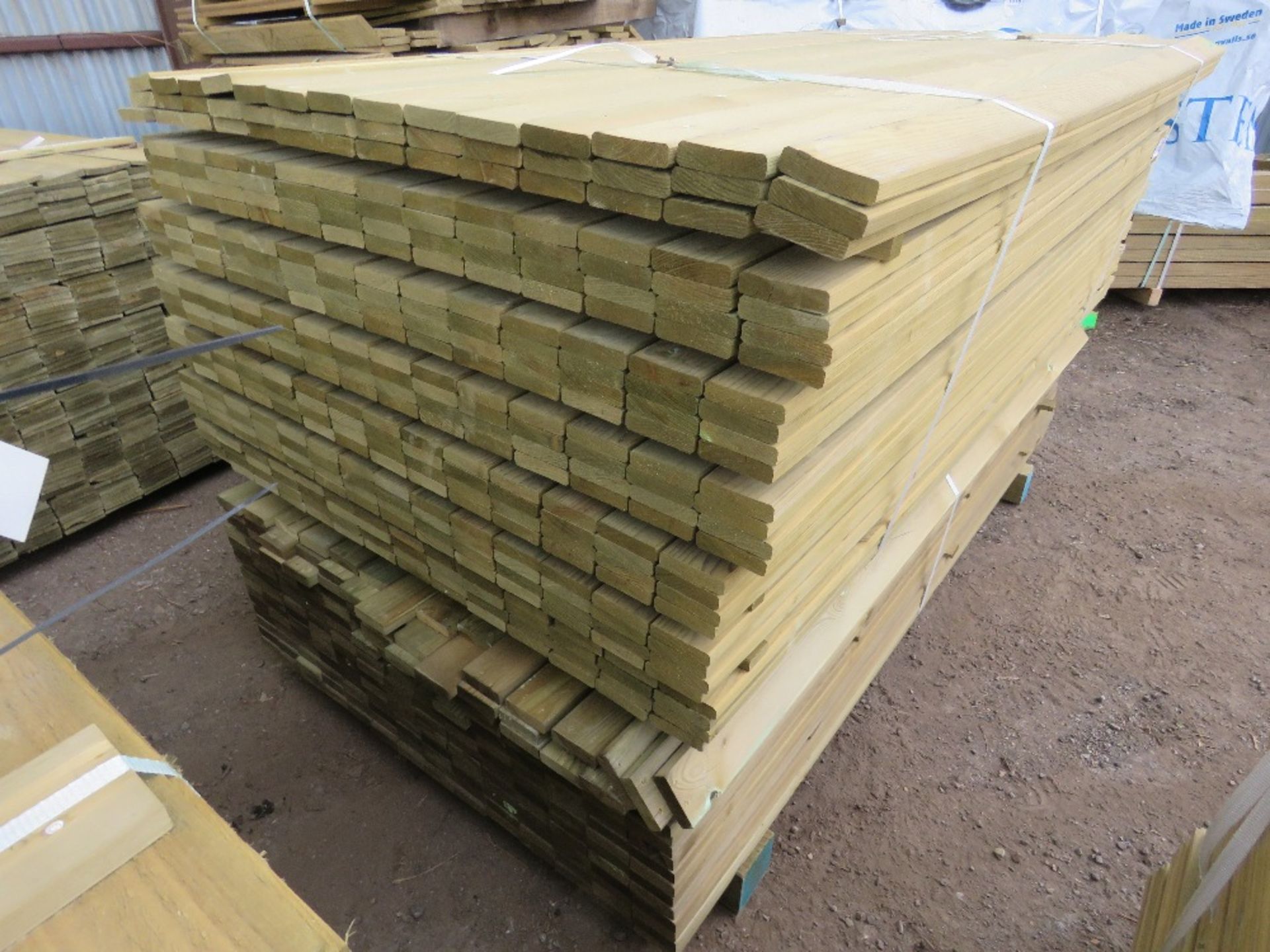 LARGE QUANTITY OF TREATED CLADDING BOARDS 1.83M X 70MM X 18MM APPROX - Image 5 of 7