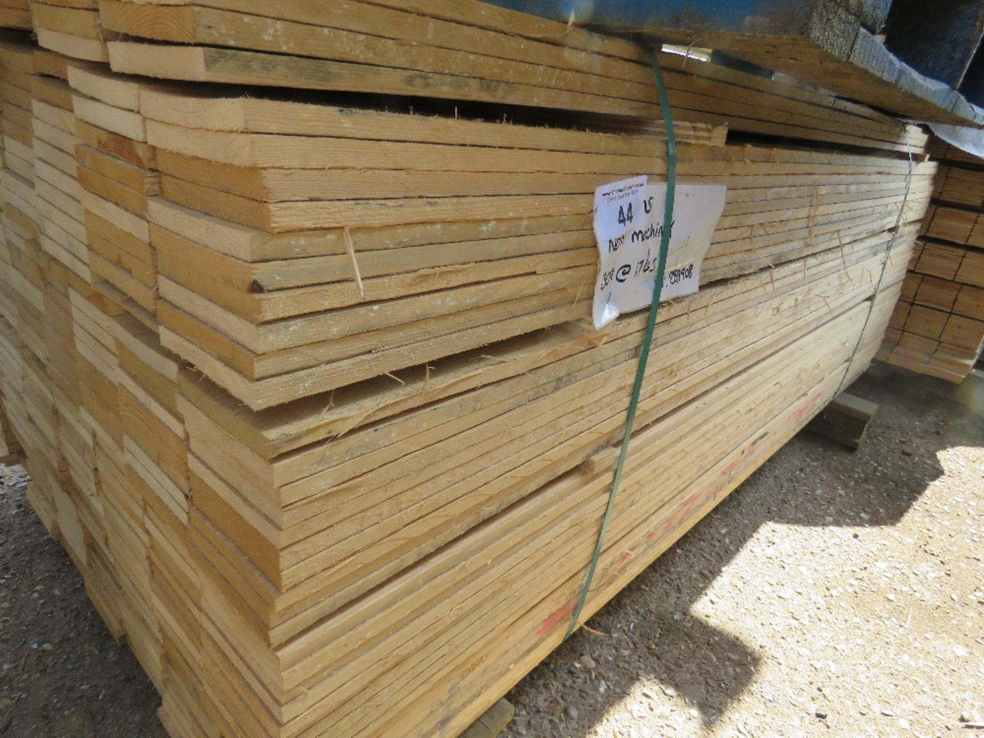LARGE PACK OF UNTREATED NON MACHINED FINISH TIMBER CLADDING BAORDS, 1.75M X 10CM APPROX.
