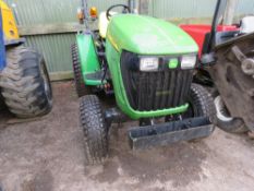 JOHN DEERE 3320 4WD COMPACT TRACTOR, YEAR 2006 REGISTERED, ENGINE NEEDS ATTENTION. REG:YJ06 WVT,