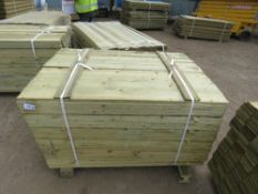 LARGE PACK OF PRESSURE TREATED FEATHER EDGE CLADDING TIMBER 1.35M X 10CM WIDE APPROX.