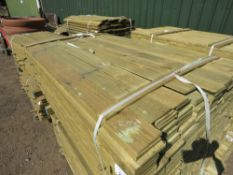 PACK OF PRESSURE TREATED FEATHER EDGE TIMBER FENCE CLADDING BOARDS, 1.65M LENGTH X 10.5CM WIDTH APPR