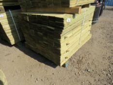 PACK OF PRESSURE TREATED FEATHER EDGE TIMBER FENCE CLADDING BOARDS, 1.2M LENGTH X 10.5CM WIDTH APPRO