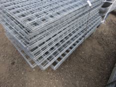 PALLET CONTAINING APPROXIMATELY 140 X SQUARE MESH PANELS. 54CM X 137CM APPROX, 3" SQUARE HOLES.